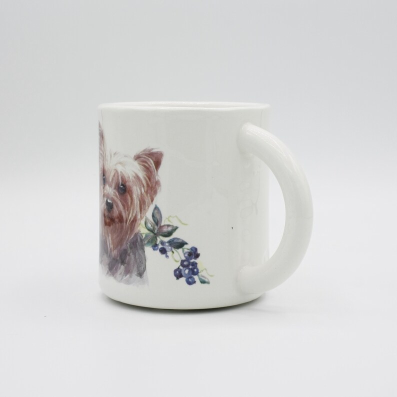 Yorkie Bliss: Blueberry Delight Mug pet coffee mug tea cup cute dog lover gift in stock ready to ship Hadley Clay Studio Original image 4