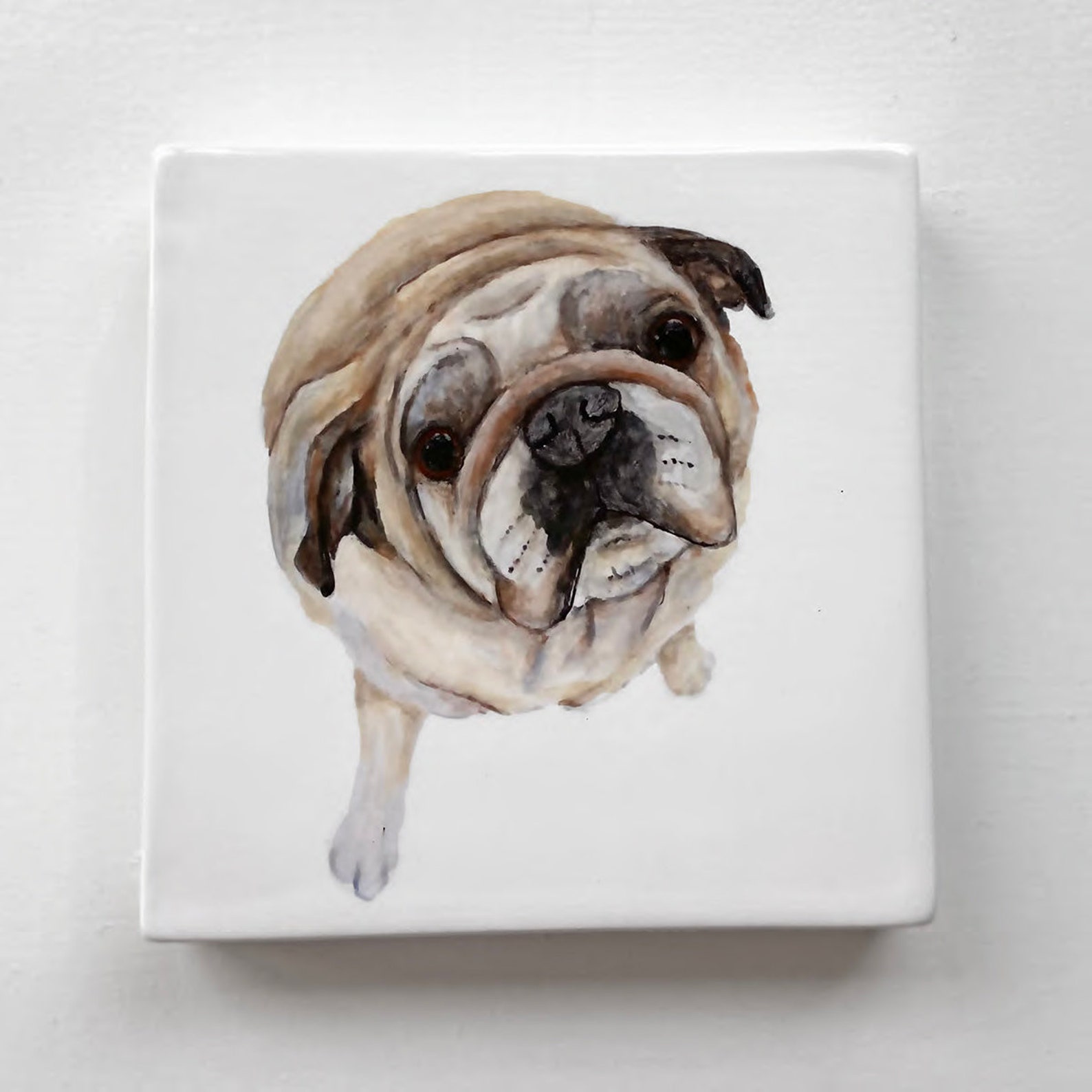 Pet Portrait Art Tile Personalized Customized Ceramic Wall Etsy