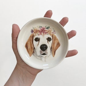 Custom Pet Ring Dish ceramic jewelry trinket dish anniversary wedding valentines boyfriend fiance husband gift made to order image 9