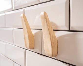 Handmade Wood Coat Hook, Modern Farmhouse Wall Decor