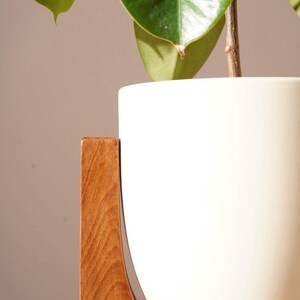 Indoor Plant Stand in Wood Mid Century Modern Style, Solid Wooden Home ...