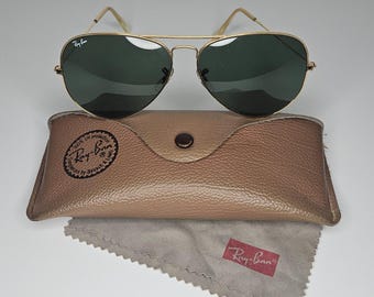 Iconic RayBan B&L L2846 62mm Aviator Sunglasses 80s