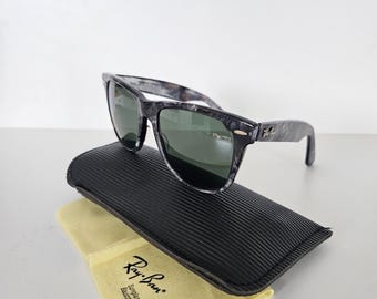 Very Rare | Ray-Ban B&L W0890 Wayfarer II Black Marble Frost Limited Edition
