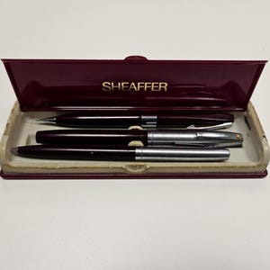 Vintage set of sheaffer Fountain pen 14K Gold nib, Ballpoint, and mechanical pencil