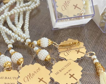 Personalized Rosary Baptism Favors – Custom Christening Keepsakes, First Communion & Religious Baby Shower Gifts