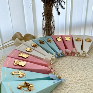Personalisierte leere Kegelbox, benutzerdefinierte Süßigkeits- und Schokoladenbox, Babyparty personalisierte Pyramidenbox, Hochzeitsgeschenkbox, Geburtstagsgeschenkbox