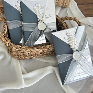 Custom Acrylic Wedding Invitations Gold Foil, Elegant Modern Design