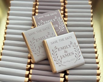 Personalized Wedding Chocolate Favors Engagement Party Keepsake Chocolates