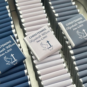 Personalized Baptism Chocolate Gifts – Custom Christening Party Favors & Treats for Guests - Baptism Favors