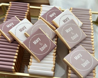 Personalized Wedding Chocolate Favors Custom Milk Chocolate Gifts