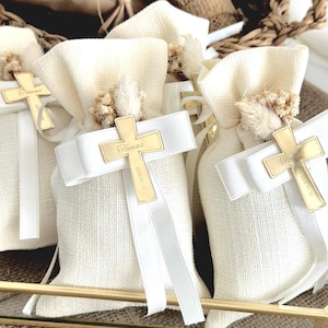 Custom Baptism Gift Bag – Personalized Baby Shower Favor, Welcome Bag & Cute Baby Keepsake Pouch