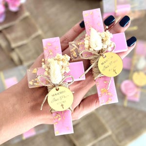 Personalized Baptism Favors - Custom Cross Magnet, First Holy Communion Gift, Mi Bautizo Recuerdos