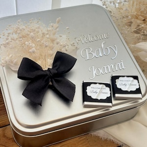 Personalized Baby Shower Chocolate Gifts, Welcome Baby Treats, Baby Boy & Girl Party Favors