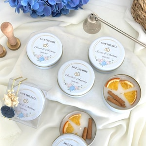 Custom Scented Wedding Candles with Dried Florals – Unique Bridal Shower & Engagement Guest Gifts
