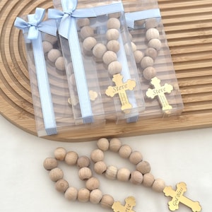 Personalized Mini Rosary Favors | Baptism, First Communion & Christening Gifts | Bulk Religious Keepsakes for Guests