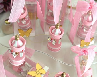 Personalized Carousel Favor, Baby Shower Keepsake, Baptism Christening, First Birthday Gift