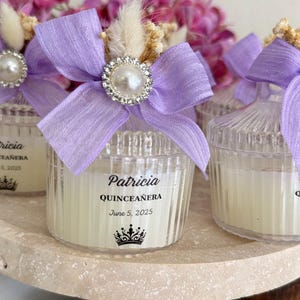 Personalized Quinceañera Candle Favors for Guests, Custom Sweet 15 Gifts, Elegant Party & Religious Ceremony Keepsakes
