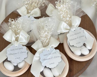 Personalized Wedding Almond Candy Favor – Elegant Custom Wedding & Bridal Shower Gift – Unique Engagement Keepsake
