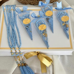 Personalized Islamic Tasbih Gift Box, Muslim Wedding & Baby Shower Favor, Elegant Prayer Beads