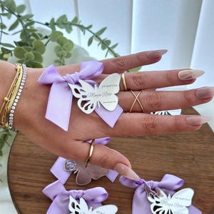 Custom Baptism Favor Tag, Gold Acrylic Mirror Cross, Thank You & Baptism Party Gift Tags