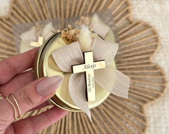 Personalized Baptism Candle Favor, Christening Gift First Communion  Keepsake