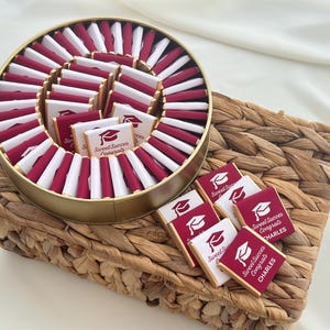 Regali di cioccolato personalizzati per la laurea, bomboniere personalizzate per la festa di laurea, dolcetti per gli ospiti, regali di cioccolato per i laureati