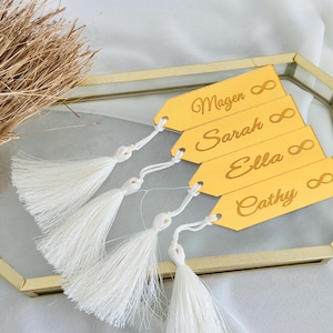 Segnaposto per matrimoni, decorazioni per tavoli, etichette per tavoli, segnaposto per matrimoni, etichette con i nomi per matrimoni, segnaposto con specchio acrilico