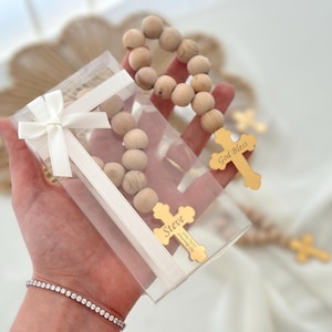 Personalized Mini Rosary Favors | Baptism, First Communion & Christening Gifts | Bulk Religious Keepsakes for Guests