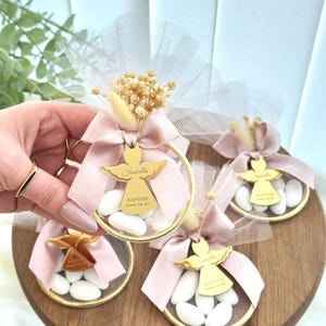 Personalized Baptism Almond Favor | Christening Bomboniere, Communion Keepsake | Handmade Candy Gift