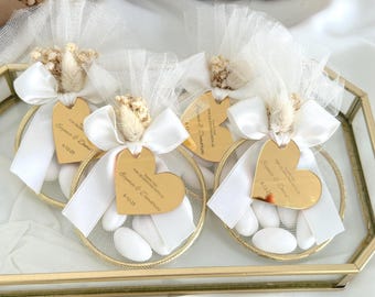 Personalized Wedding Almond Candy Favors – Elegant Christening & Baptism Gifts, Custom Thank You Favors