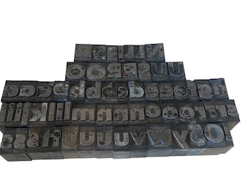 Metal Letterpress Set -  Upper and Lower Case - 72 pt - incomplete