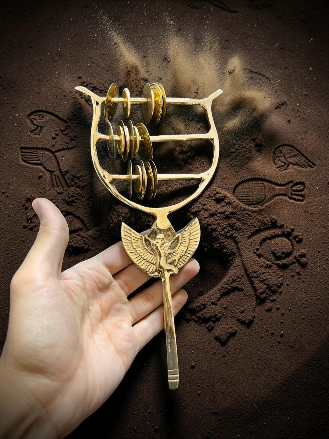 Ritual Rattle Isis Winged Brass Sistrum Ritual Rattle Made in Egypt - Etsy