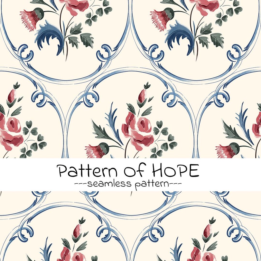 French Pattern Designs Seamless French Ornamental Design, Vintage Floral Tile Pattern - Etsy