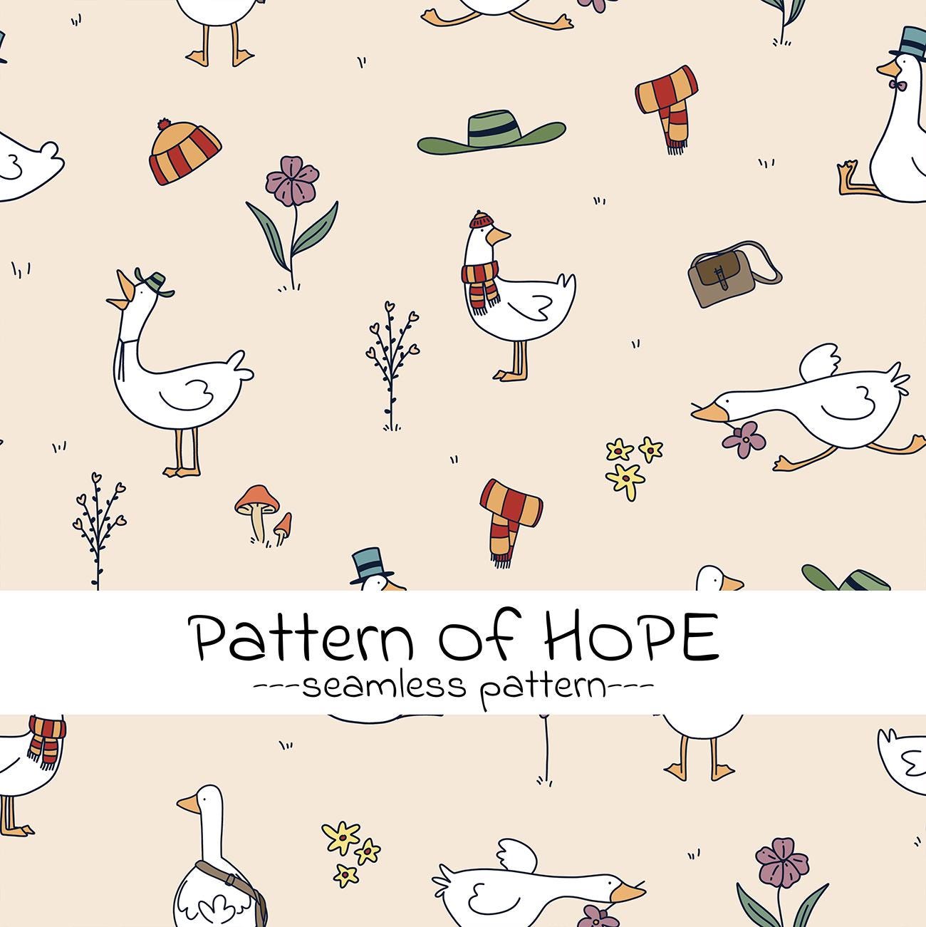 Seamless Goose Pattern – Farm Animal Digital Download (300 DPI) - Etsy
