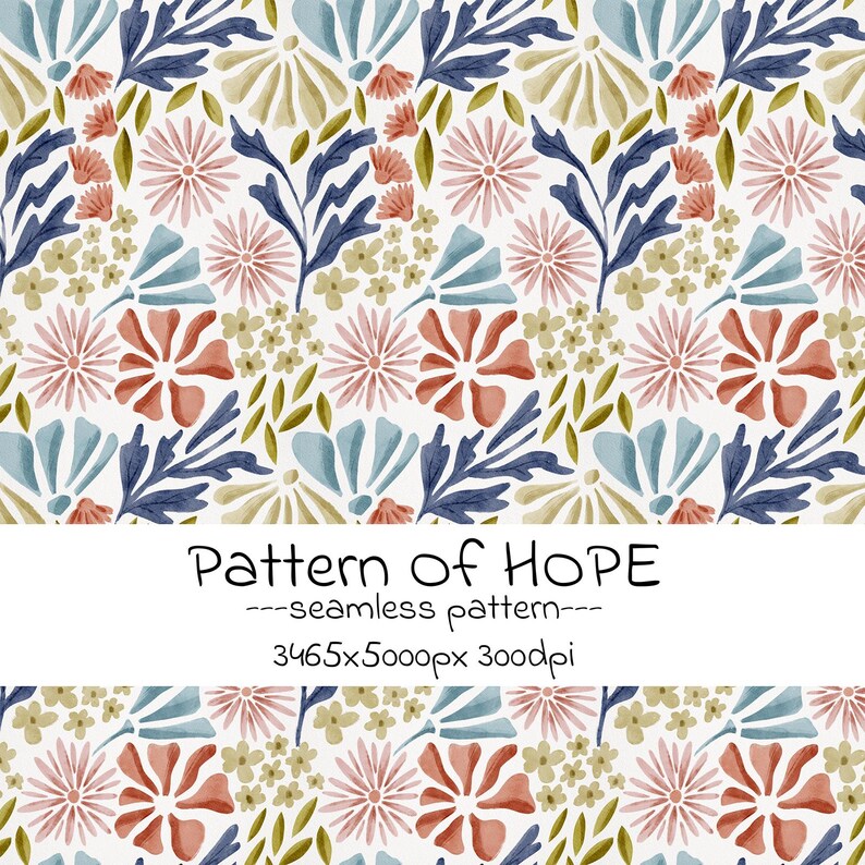Seamless Modern Floral Pattern – Scandinavian Botanical Digital ...
