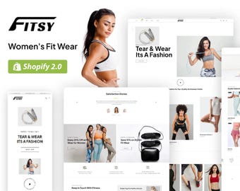 Fitsy - Sports Clothing and Fitness Shopify Theme 2.0 | Gym,Workout, Yoga, Nutrition, Health and Wellness Mobile Responsive Website Template