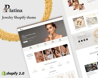 Platin Schmuck Shopilly Theme 2.0 | Mobiles Responsive Multivendor Store Design für Schmuck, Mode, Handarbeit, Kosmetik und mehr