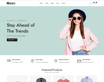 Rivon | Fashion Shopify Theme for Clothing Stores, Boutiques, Dropshipping, Responsive Design, AR and Video Product Display