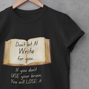 "Lustiges Unisex aus schwerer Baumwolle T-Shirt - ""Don't Let AI Write for You"" Zitat T-Shirt