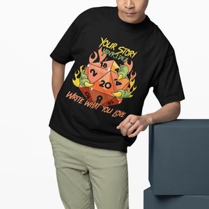 T-Shirt Deine Geschichte Deine Idee Schreibe, was Du Unisex aus schwerer Baumwolle liebst