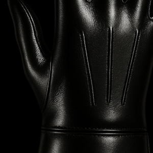 Gants d'Halloween en cuir faits main : armure cosplay à manchette longue image 2