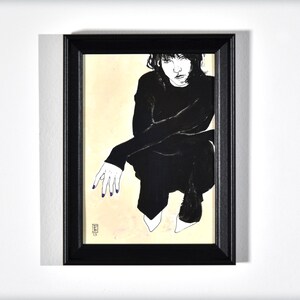 Original woman in black painting