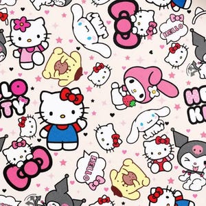 Hello Kitty with a bow Faux Leather Sheets 11.8”X7.8"/19"X51",Leather DIY Crafts