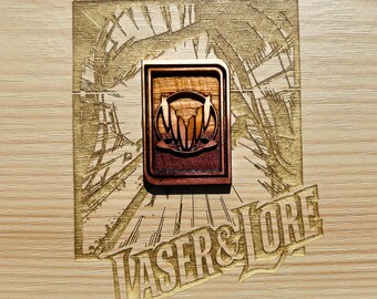 Mass Effect Wooden Pin: Laser Engraved S.P.E.C.T.R.E. Fandom Art