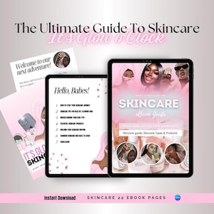 Glowing Skin Skincare Routine eBook: Beauty Tips for Beginners (Digital Download, 22 Pages)