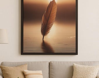 pluma en el agua