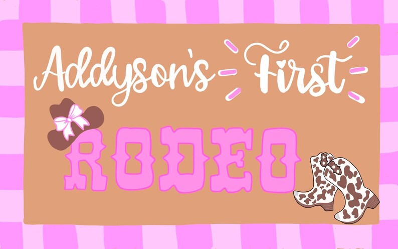 Addyson Cursive Custom Painted Banner - Etsy