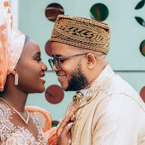 African Kufi Hat Groom and Groom&#39;s Men Nigerian Igbo Aboki Cap