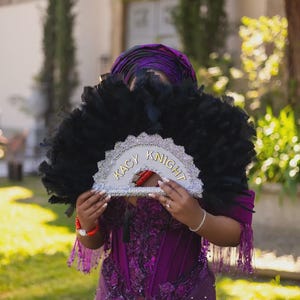 Feathered Bridal Hand Fan: Traditional Wedding Accessory