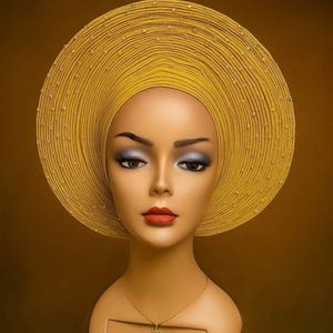 Autogele: African Aso-Oke Head Tie - Ready to Wear Gele